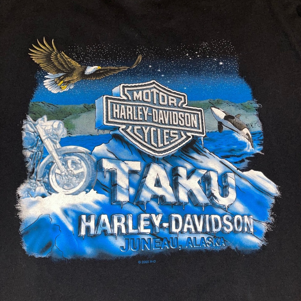 Mens XXL Black Harley Davidson T-shirt